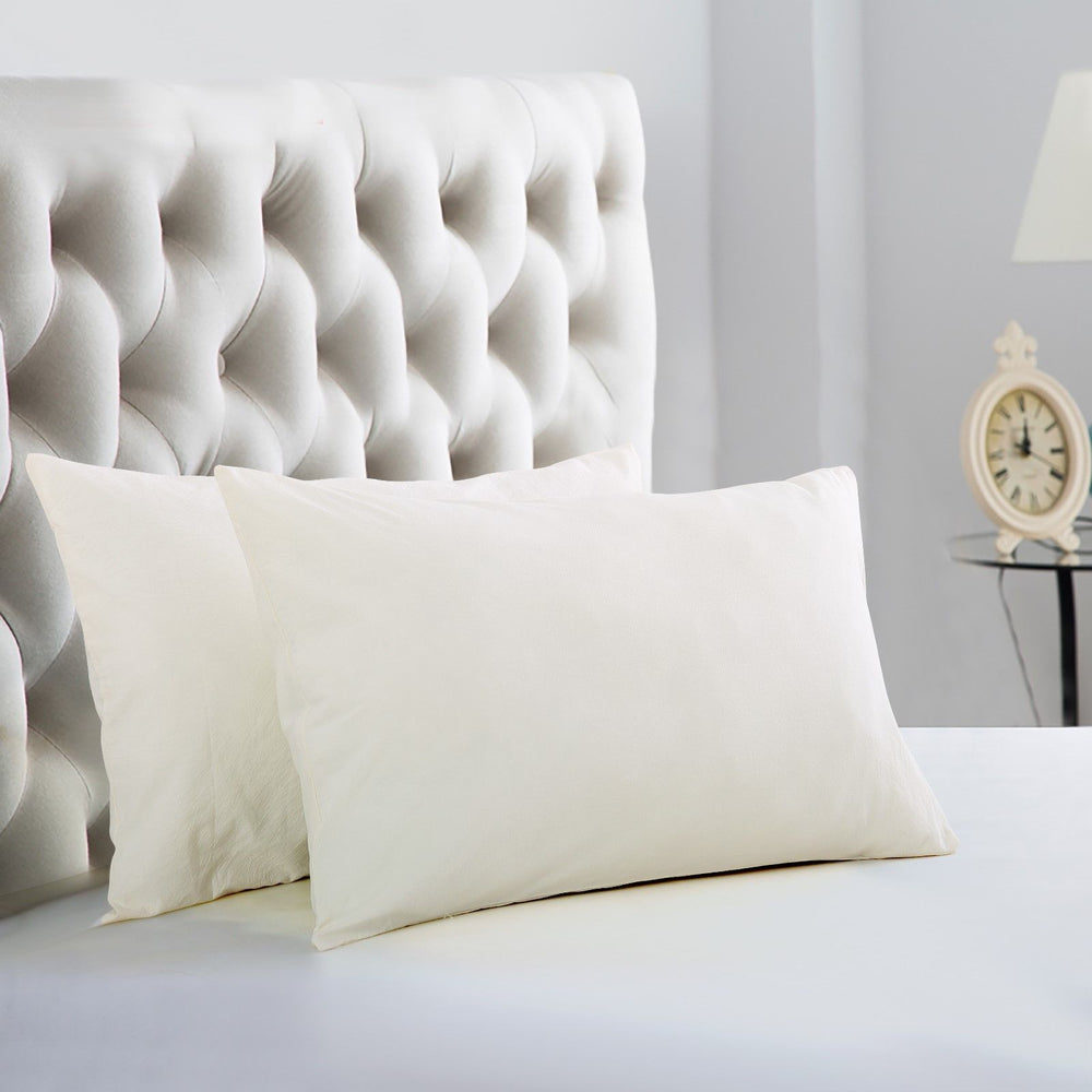 Evolive 100% Cotton Pre-Washed Pillowcase Pair 20"X30"