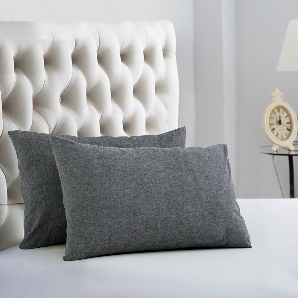 Evolive 100% Cotton Pre-Washed Pillowcase Pair 20"X30"