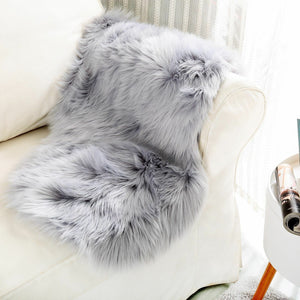 Reafort High Pile Super Soft Faux Sheepskin Rug, Chair Cover, Sofa Cover 20inx36